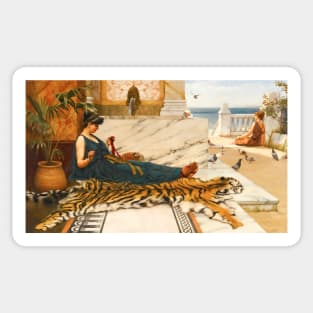 The Sewing Girl by Godward Sticker